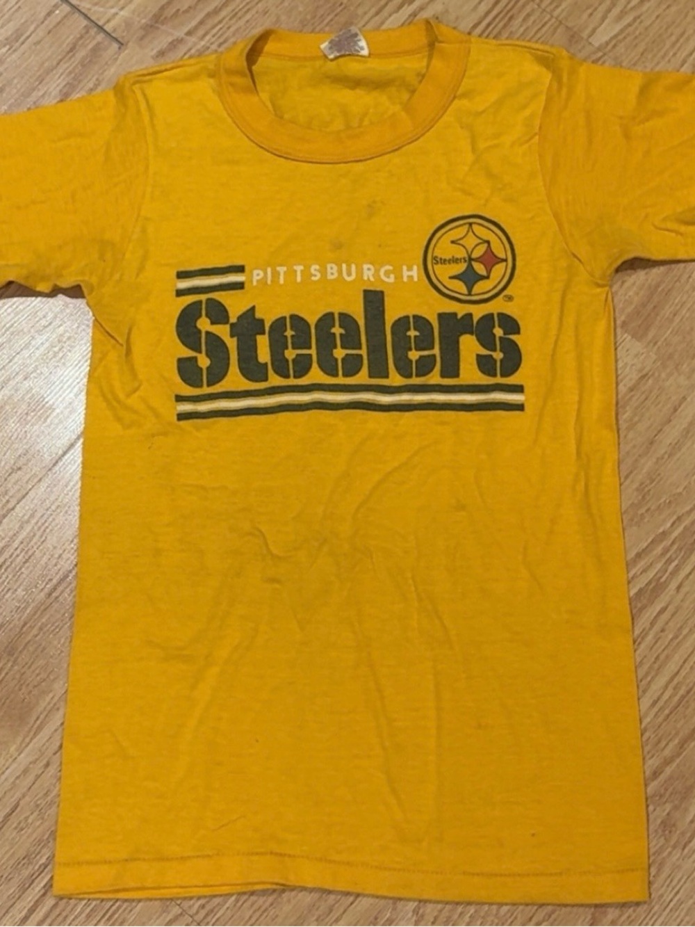 POL Gold Pittsburgh Steelers Graphic Short Sleeve Tee